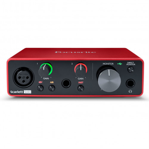 Focusrite Scarlett Solo 3rd Gen аудио интерфейс USB, 2 входа и 2 выхода