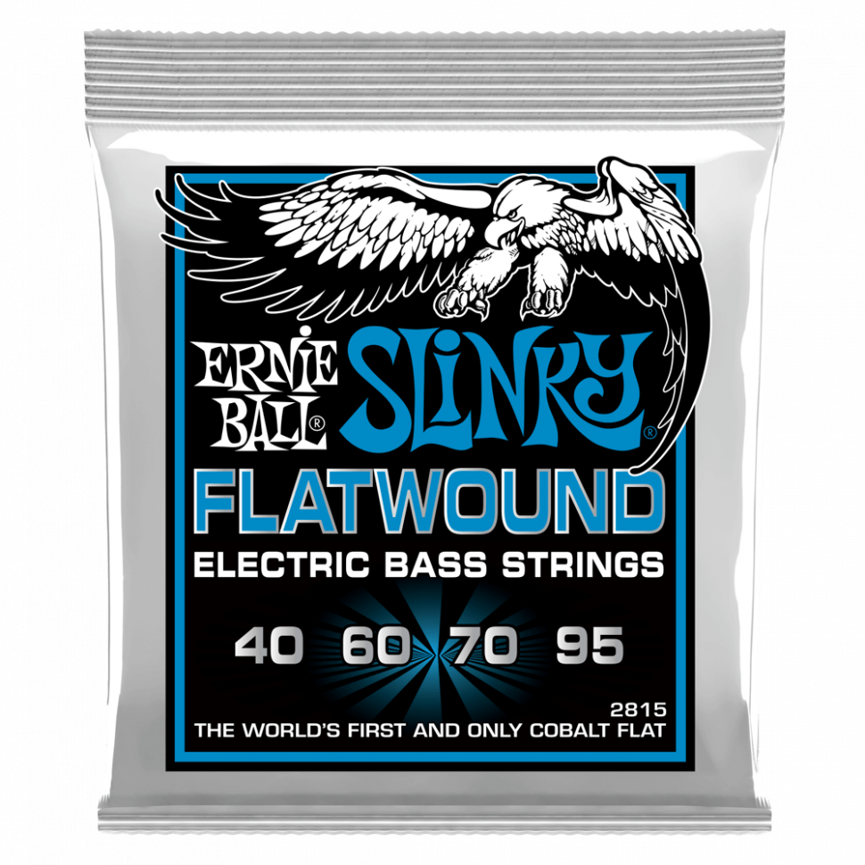 Струны для бас-гитары Ernie Ball 2815 Extra Slinky Flatwound, 40-95