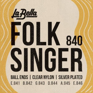 La Bella 840 Folksinger комплект струн для классической гитары с наконечником "шарик"