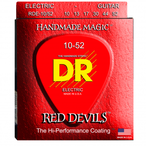 DR RDE-10/52 RED DEVILS™ струны для электрогитары, красные, 10 - 52
