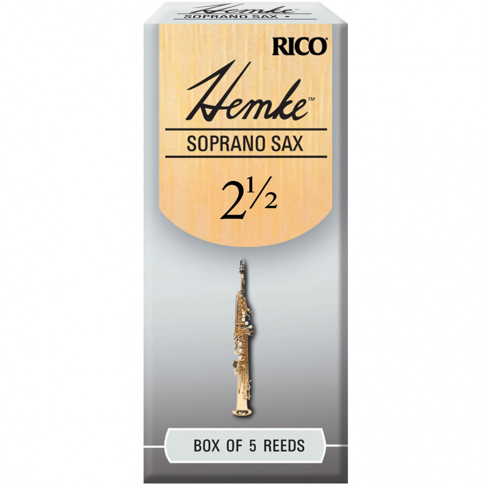 Трости для саксофона Rico Hemke 2.5 RHKP5SSX250 сопрано 5шт.