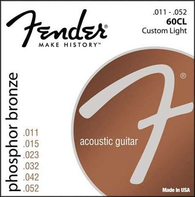 Fender Strings New Acoustic 60CL Phosphor Bronze 11-52 струны для акустической гитары