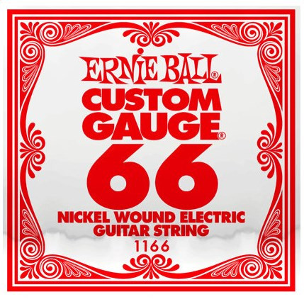 ​Одиночная струна для электрогитары Ernie Ball 1166, Nickel Wound, 66