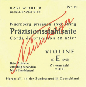 Nurnberger Precision Nr.75 струна Ре для скрипки 1/2	
