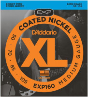 Струны для бас-гитары D'Addario EXP160 Coated Nickel 50-105