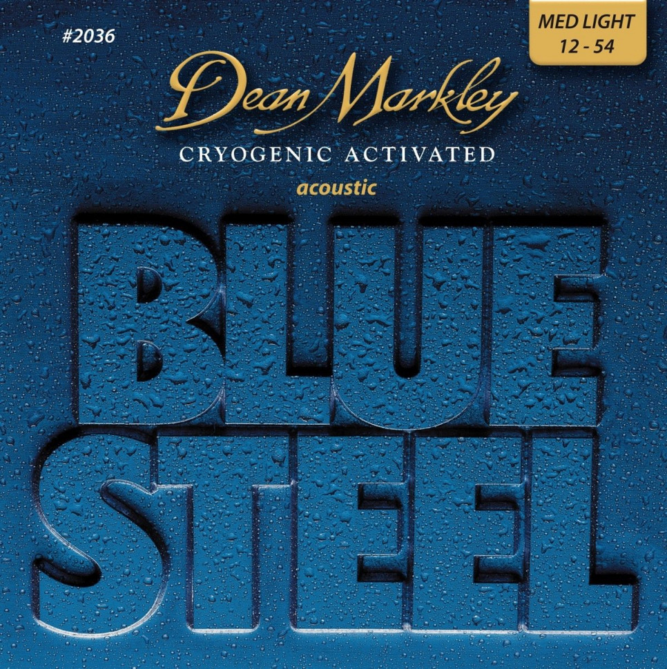 Dean Markley 2036 Blue Steel Acoustic Medium Light 12-54 струны для акустической гитары