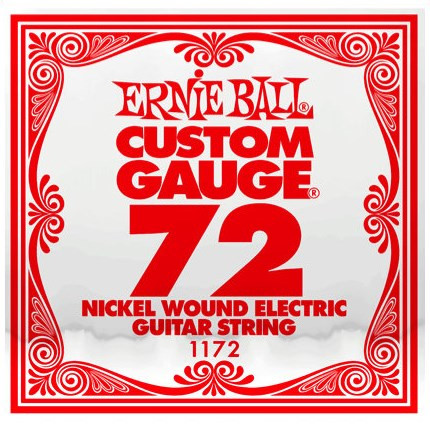 Одиночная струна для электро и акустической гитары Ernie Ball 1172, Nickel Wound, 72