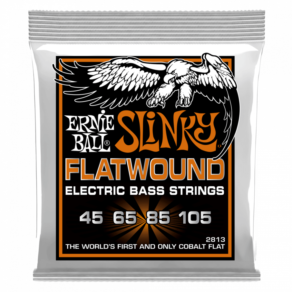 Струны для бас-гитары Ernie Ball 2813 Hybrid Slinky Flatwound, 45-105