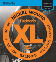 Струны для бас-гитары D'Addario EXL160-5 Nickel Wound 5-String Medium 50-135