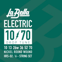 ​Струны для электрогитары La Bella HRS-D2 Hard Rockin Steel Drop Six 10-70
