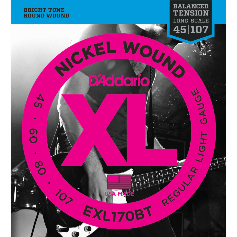 Струны для бас-гитары D'Addario 45-107 EXL170BT Nickel Wound
