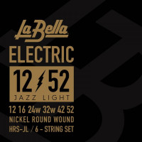​Струны для электрогитары La Bella HRS-JL Nickel Rounds Jazz Light 12-52