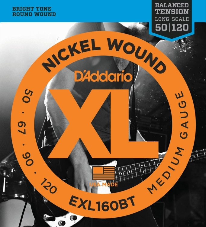 Струны для бас-гитары D'Addario EXL160BT Balanced Tension Medium Nickel Wound