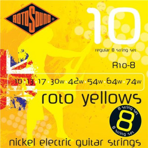 Rotosound R10-8 Roto Yellows Nickel Regular струны для электрогитары 10-74