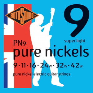 Rotosound PN9 Pure Nickels Super Light струны для электрогитары 9-42