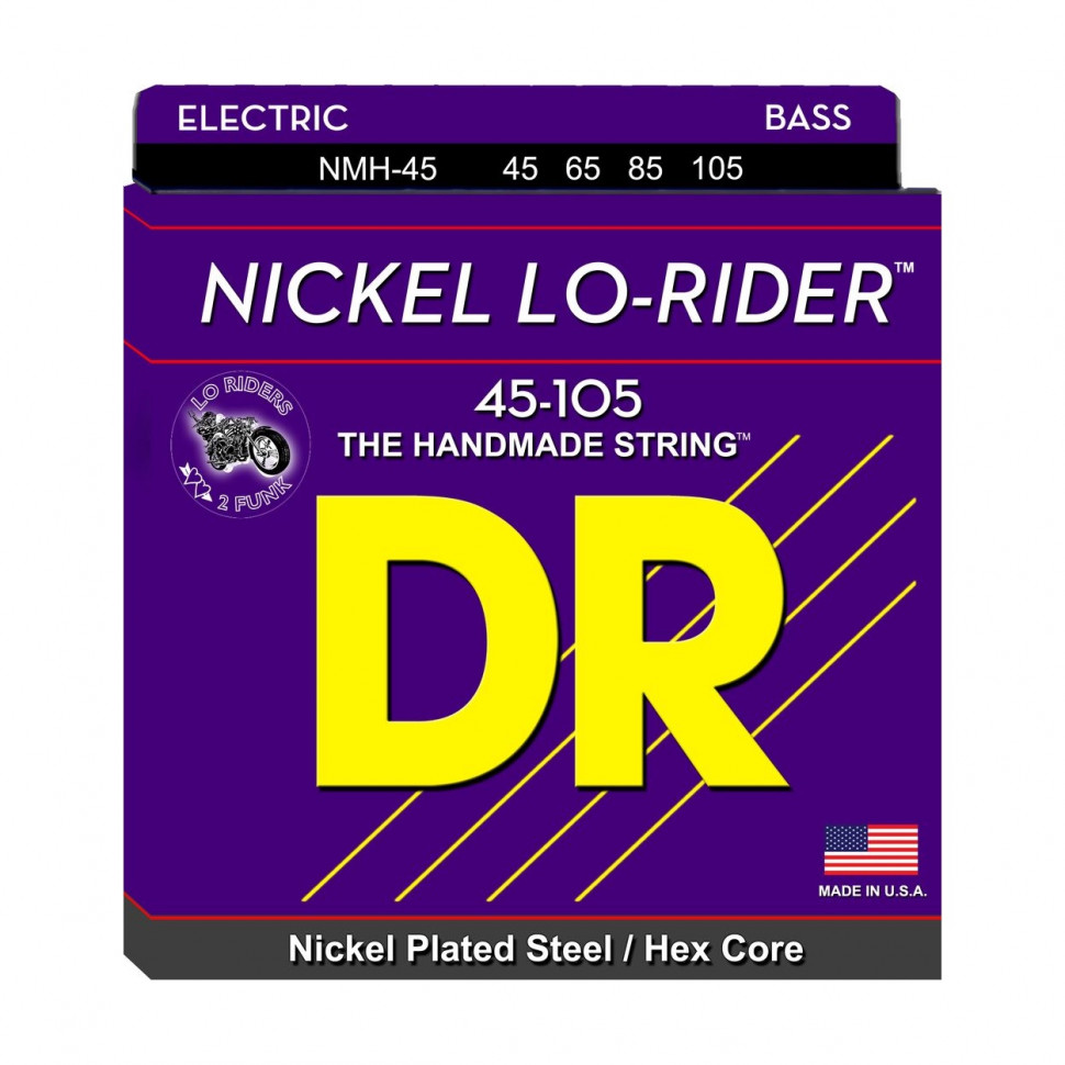 DR NMH-45 NICKEL LO-RIDER 45-105 струны для бас-гитары