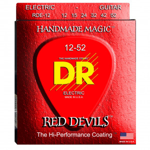 DR RDE-12 RED DEVILS™ струны для электрогитары, красные, 12 - 52