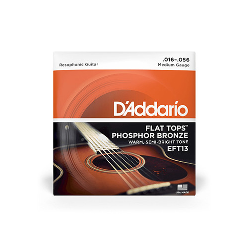 Комплект струн для резонаторной гитары 16 - 56 D'Addario EFT13