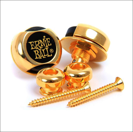 Стреплок замок-фиксатор ремня Ernie Ball 4602 Super Locks Gold комплект из 2 штук, золотой