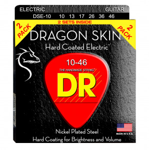 DR DSE-2/10 DRAGON SKIN™ струны для электрогитары 10 - 46 2 комплекта