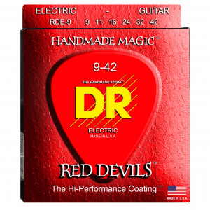 DR RDE-9 RED DEVILS™ струны для электрогитары, красные, 9 - 42