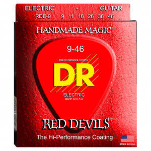 DR RDE-9/46 RED DEVILS™ струны для электрогитары, красные, 9 - 46