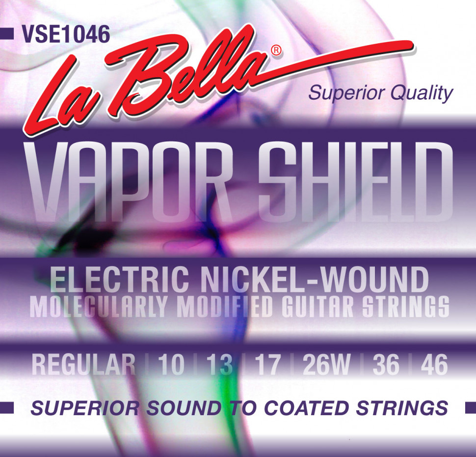 ​Струны для электрогитары La Bella VSE1046 Vapor Shield Electric Regular 10-46