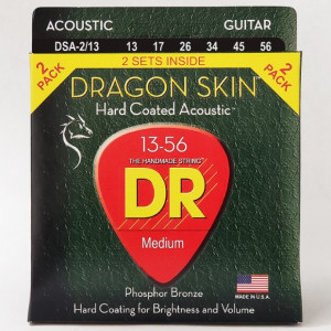DR DSA-2/13 DRAGON SKIN™ струны для акустической гитары 13 - 56, два комплекта