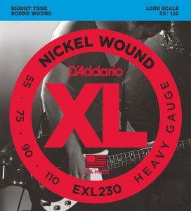 Струны для бас-гитары D'Addario EXL230 Nickel Wound Bass Heavy 55-110