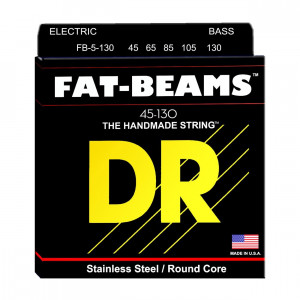 DR FB5-130 FAT-BEAM Stainless Steel 45-130 струны для бас-гитары