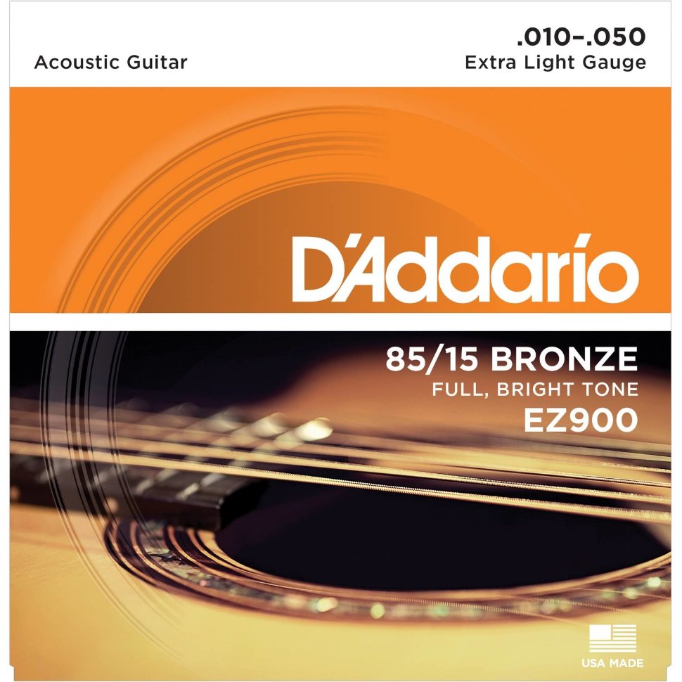 D'Addario EZ900 85/15 American Bronze Acoustic Extra Light, 10-50 струны для акустической гитары