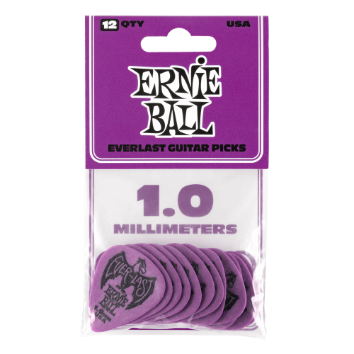 Ernie Ball 9193 Everlast медиаторы 1,0 мм, фиолетовый, упаковка 12 шт