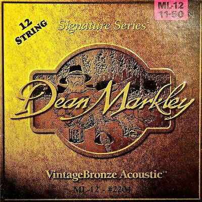 Dean Markley 2204 VintageBronze 12 Signature Acoustic Medium Light 11-50 струны для акустической гитары