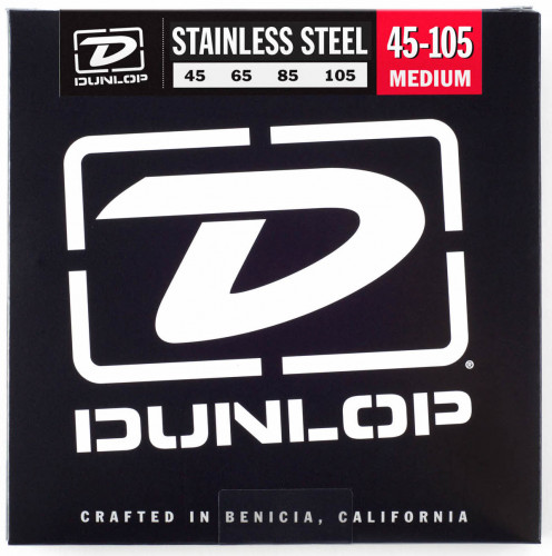 ​Струны для бас-гитары Dunlop 45-105 Stainless Steel Bass DBS45105