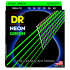 DR NGA-10 HI-DEF NEON™ струны для акустической гитары, с люминесцентным покрытием, зелёные 10 - 48