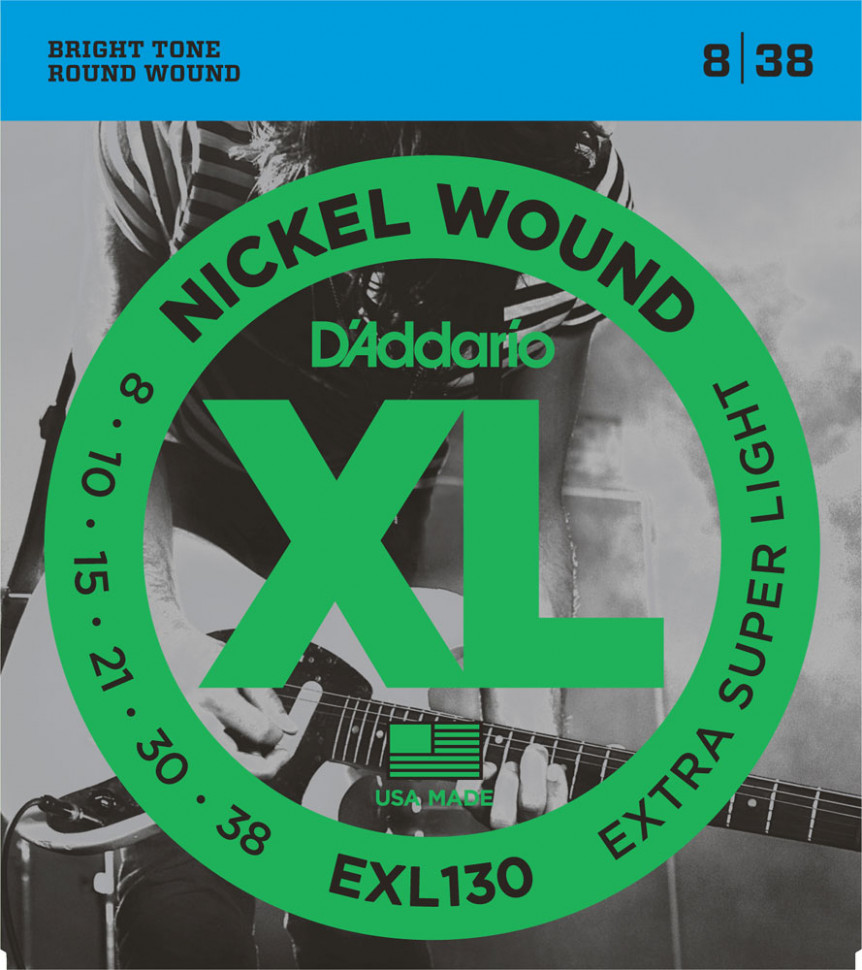 ​Струны для электрогитары D'Addario EXL130 Nickel Wound Extra Super Light 8-38