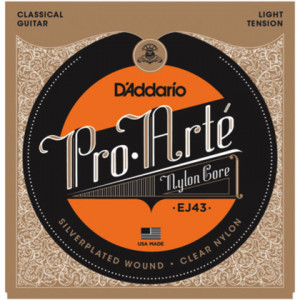 Струны для классической гитары D'Addario EJ43 Pro Arte Light Tension