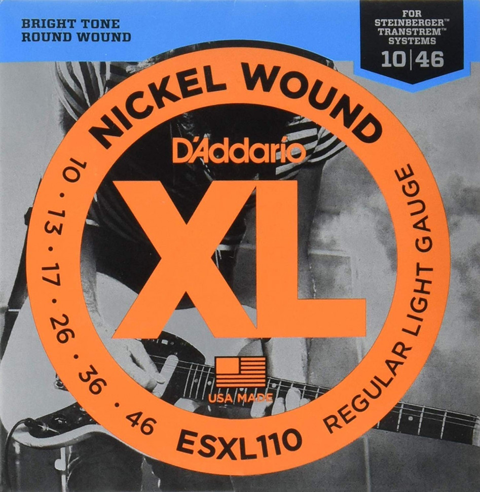 Струны для электрогитары D'Addario 10-46 Steinberger ESXL110 Nickel Wound doubleball